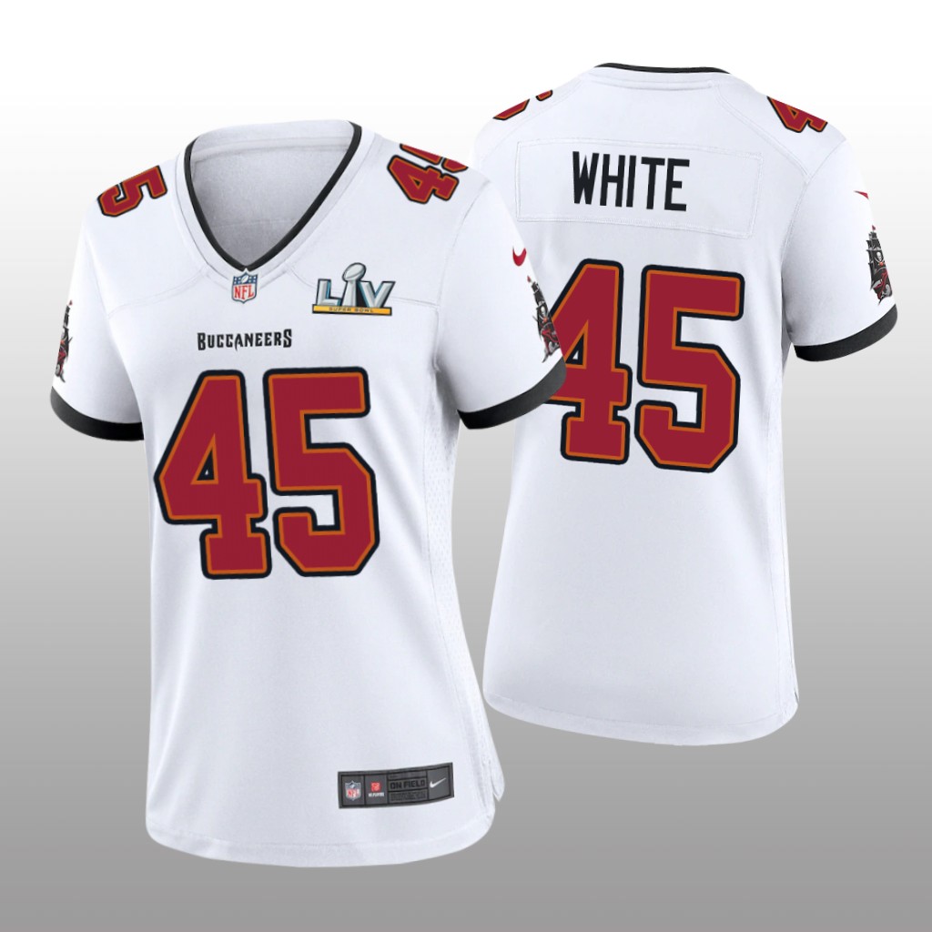 Tampa Bay Buccaneers Devin White White Game Jersey Super Bowl LV - Women's