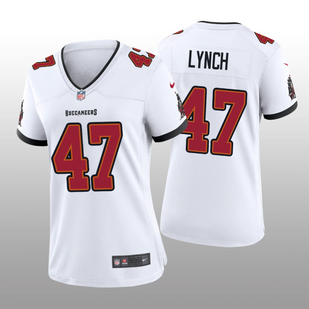 Tampa Bay Buccaneers John Lynch White Jersey Game - Women's