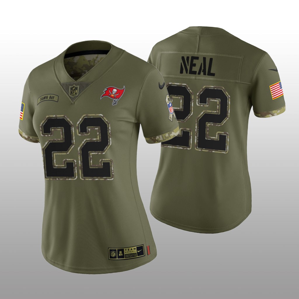 Tampa Bay Buccaneers Keanu Neal Olive Limited Jersey 2022 Salute To Service - Women's