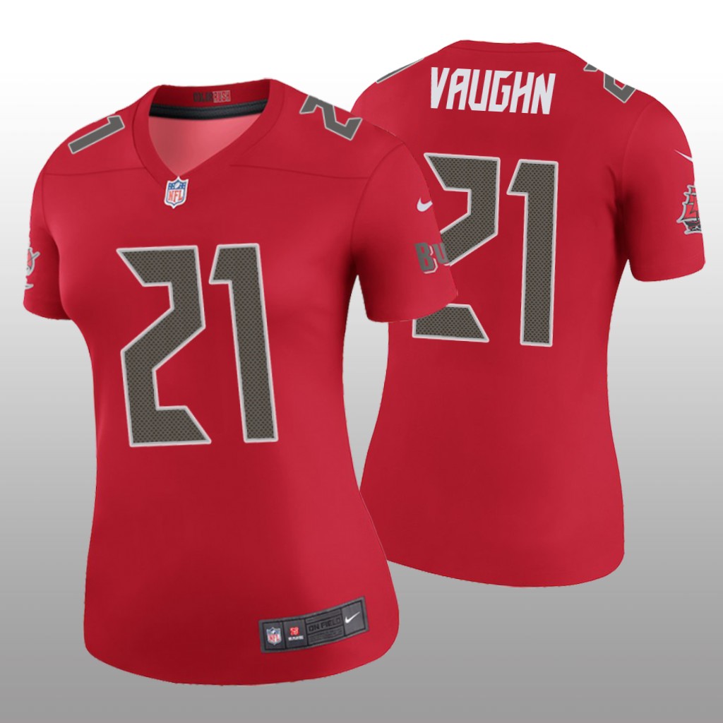 Tampa Bay Buccaneers Ke'Shawn Vaughn Red Jersey Color Rush Legend - Women's