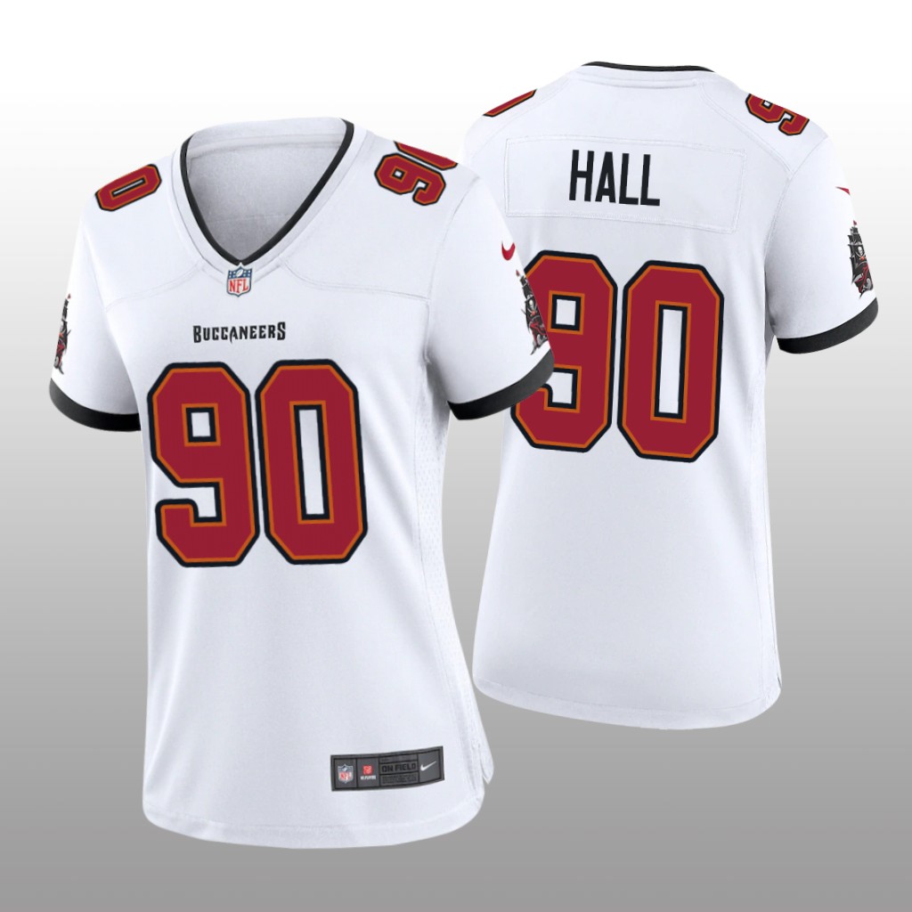 Tampa Bay Buccaneers Logan Hall White Jersey Game - Women's