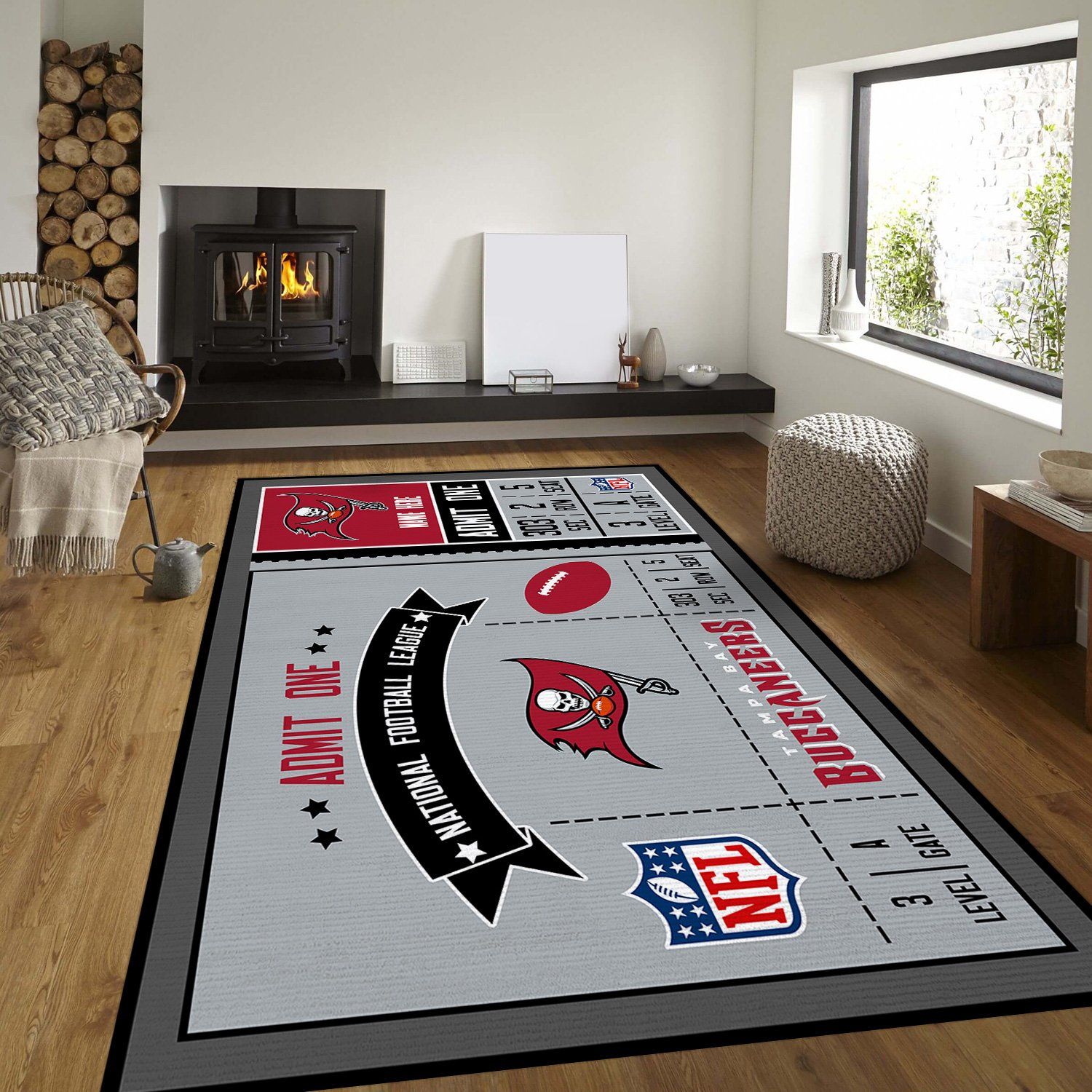 Tampa Bay Buccaneers NFL Rectangle Rug – Custom Size And Printing