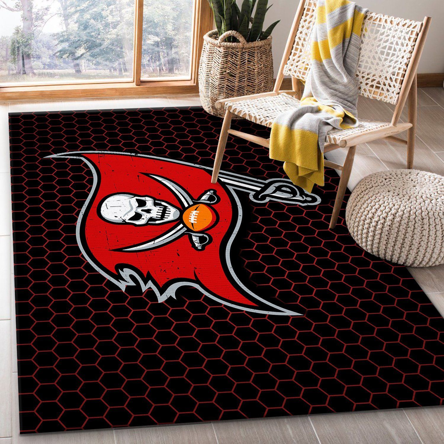 Tampa Bay Buccaneers Rectangle Rug – Custom Size And Printing