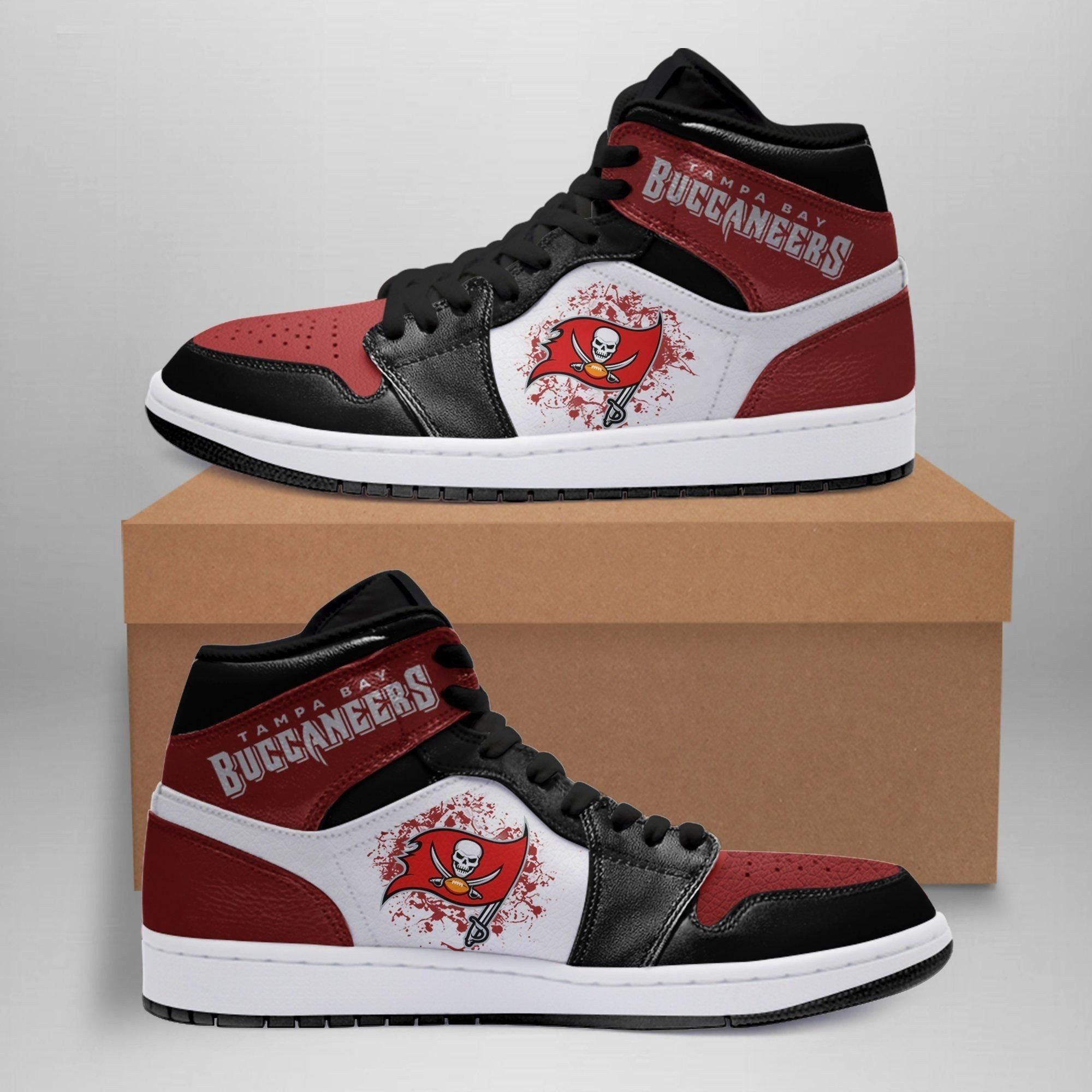 Tampa Bay Buccaneers Sneakers NFL Football Team Sneakers High Top Air Jordan Sneaker, Air Jordan Hightop