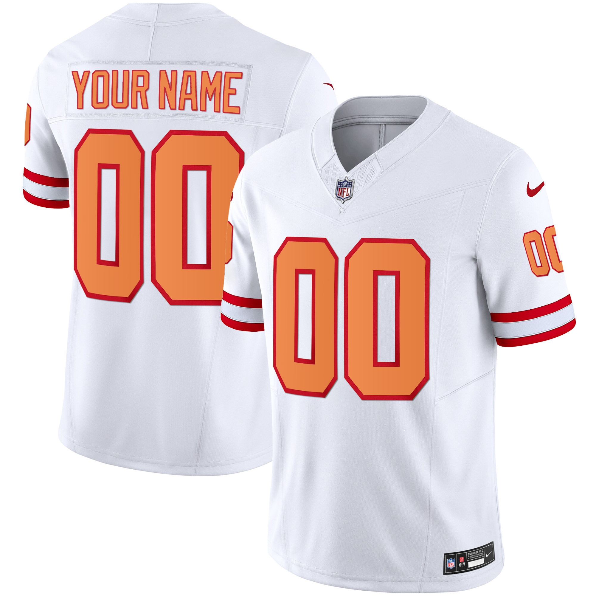 Tampa Bay Buccaneers Throwback Limited Custom White Jersey - All Stitched 