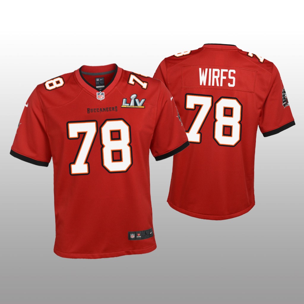 Tampa Bay Buccaneers Tristan Wirfs Red Game Jersey Super Bowl LV - Youth
