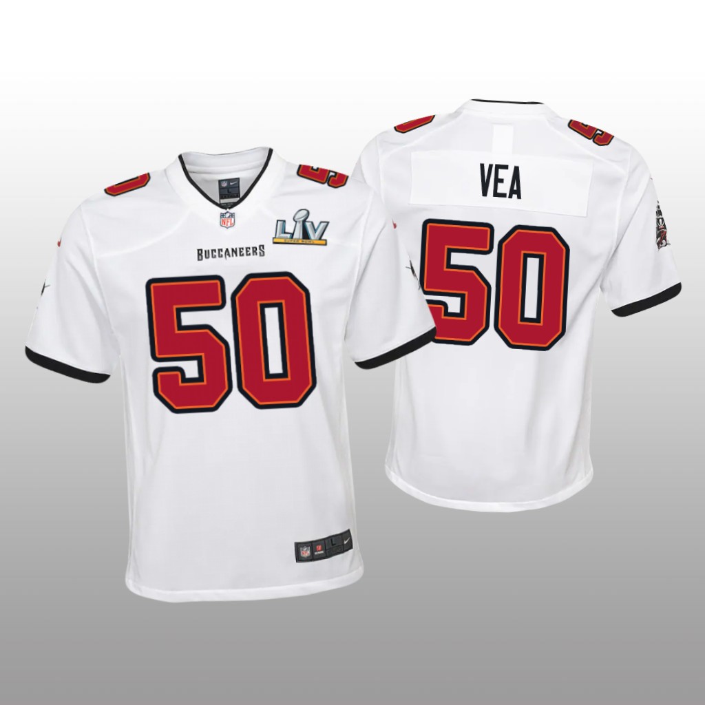 Tampa Bay Buccaneers Vita Vea White Game Jersey Super Bowl LV - Youth
