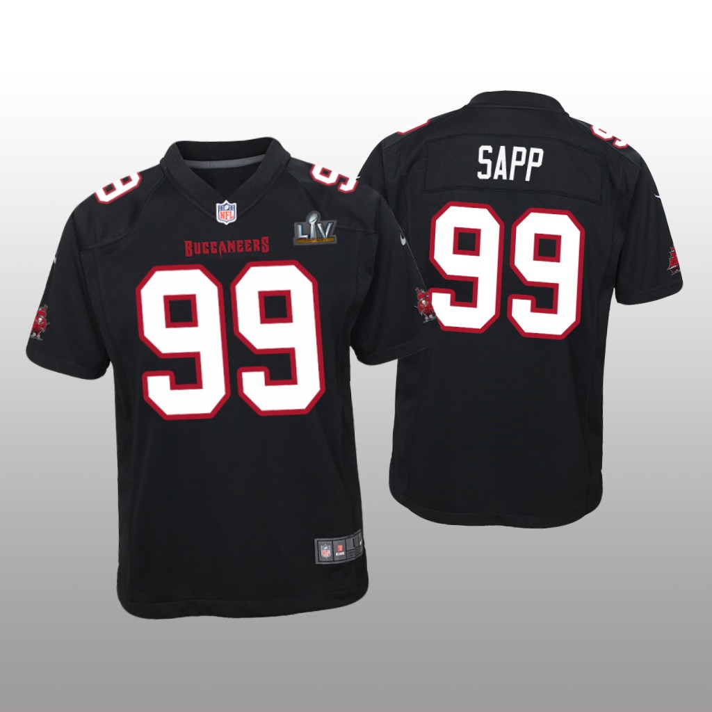 Tampa Bay Buccaneers Warren Sapp Black Game Fashion Jersey Super Bowl LV - Youth