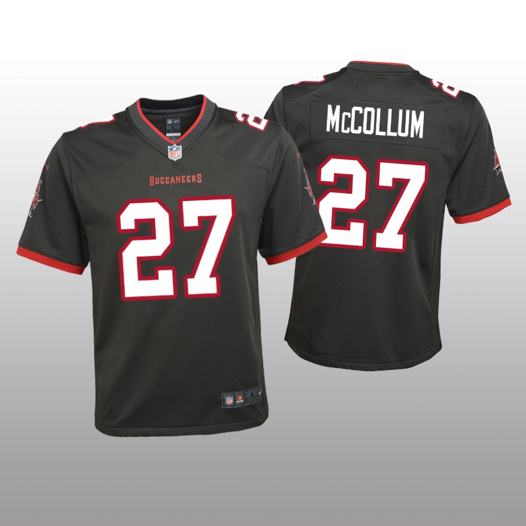 Tampa Bay Buccaneers Zyon McCollum Pewter Jersey Alternate Game - Youth