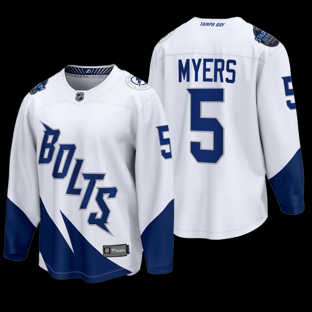 Tampa Bay Lightning #5 Philippe Myers White 2022 Stadium Series Breakaway Player Jersey