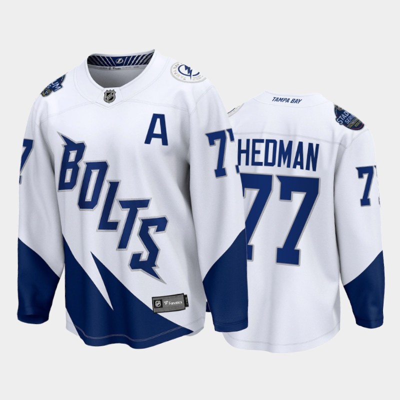 Tampa Bay Lightning #77 Victor Hedman White 2022 Stadium Series Fanatics Jersey