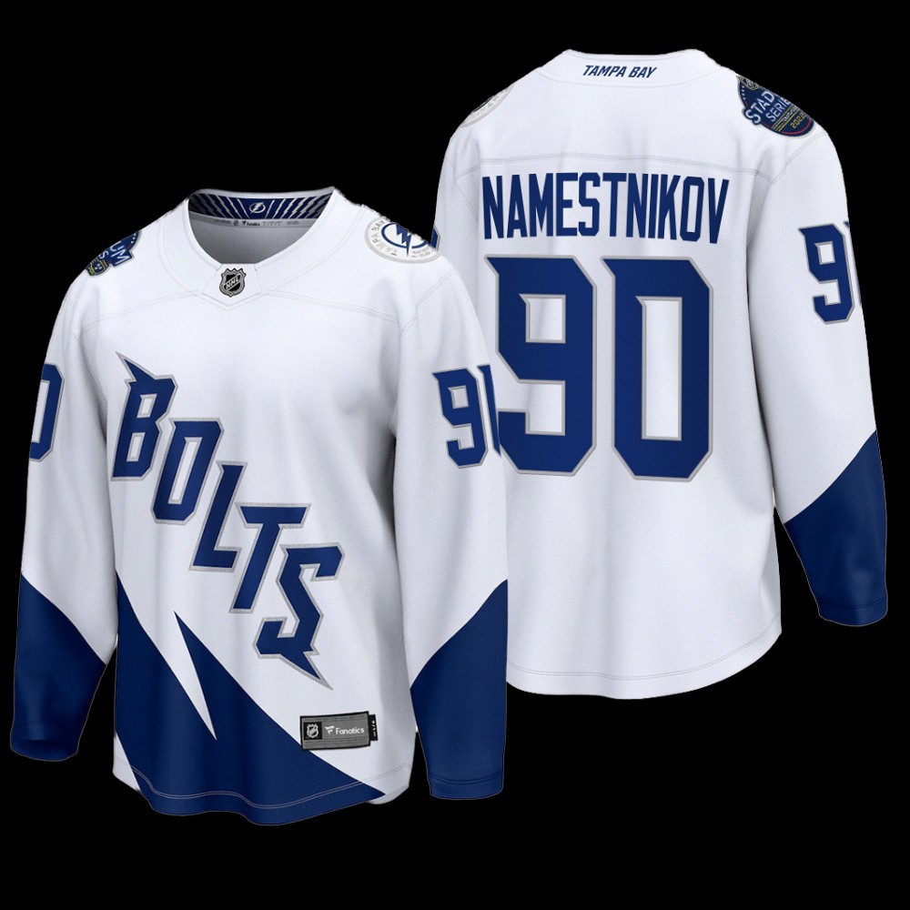 Tampa Bay Lightning #90 Vladislav Namestnikov White 2022 Stadium Series Breakaway Player Jersey