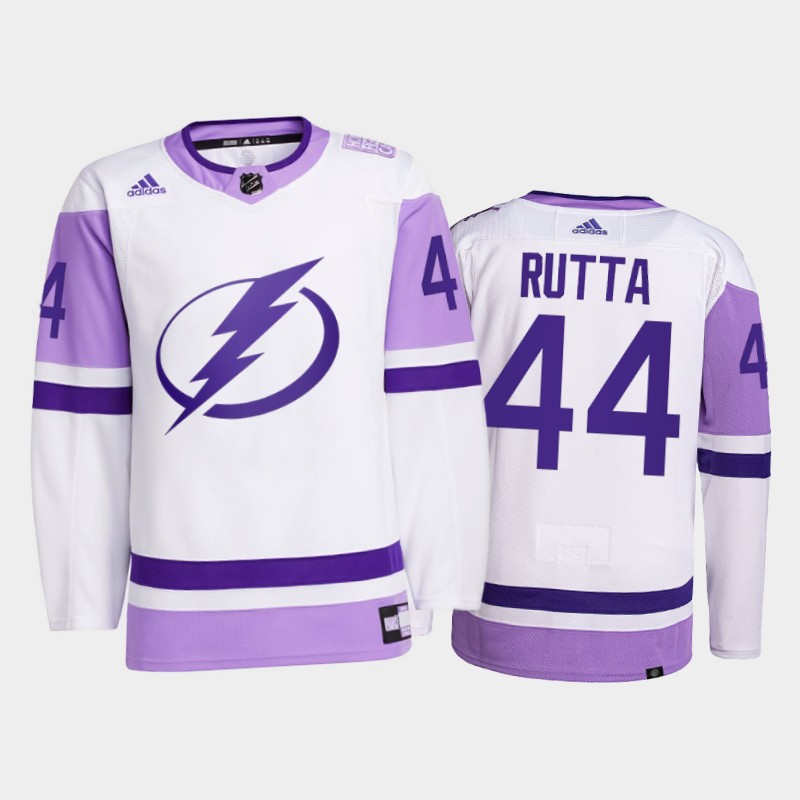 Tampa Bay Lightning 2021 FightsCancer Jan Rutta White #44 Primegreen Jersey
