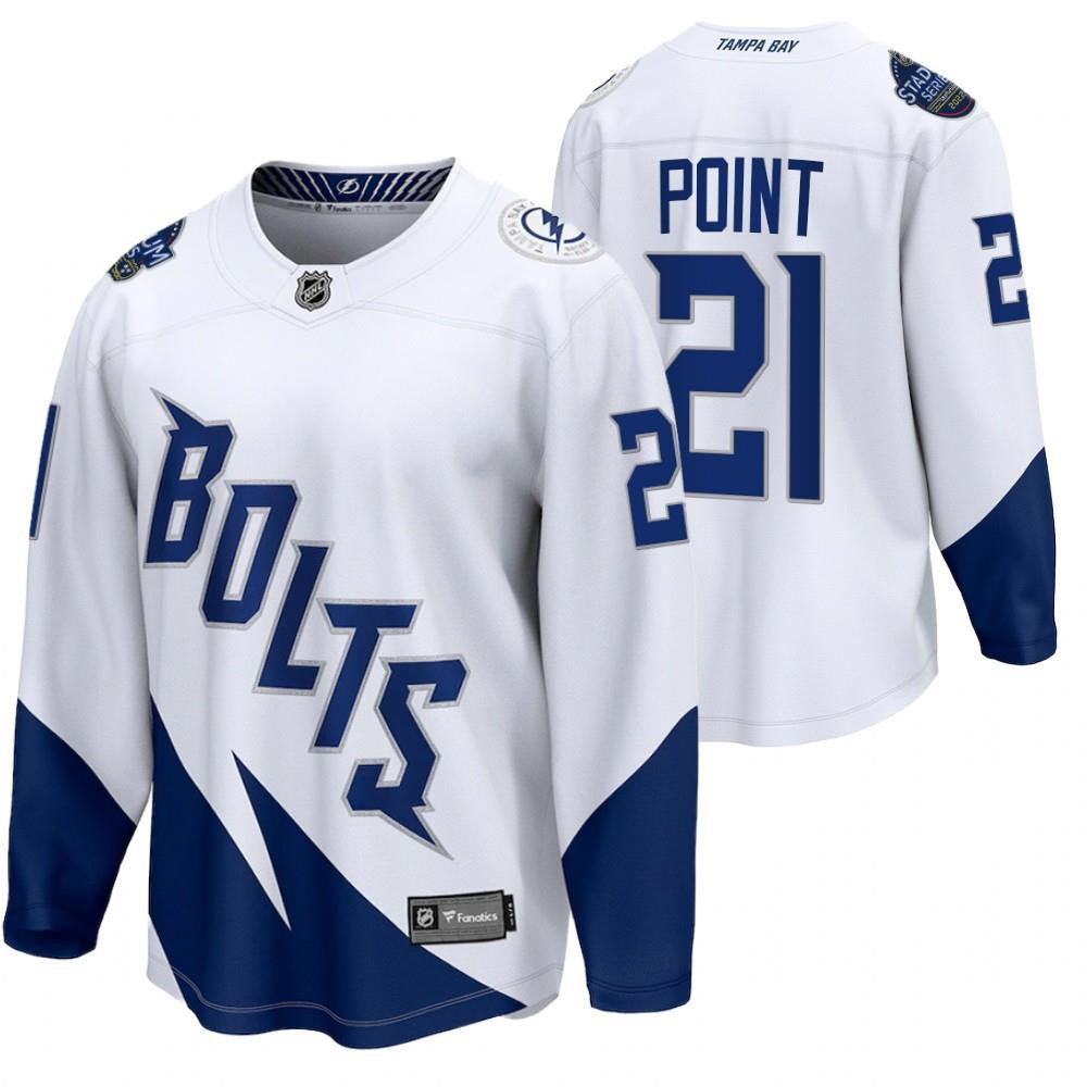 Tampa Bay Lightning 21 Brayden Point 2022 Stadium Series White Stitched Jersey
