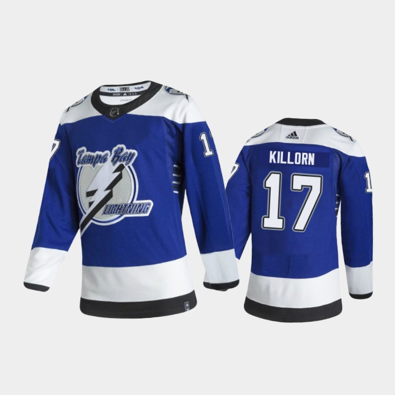 Tampa Bay Lightning Alex Killorn #17 Reverse Retro 2020-21 Blue Jersey