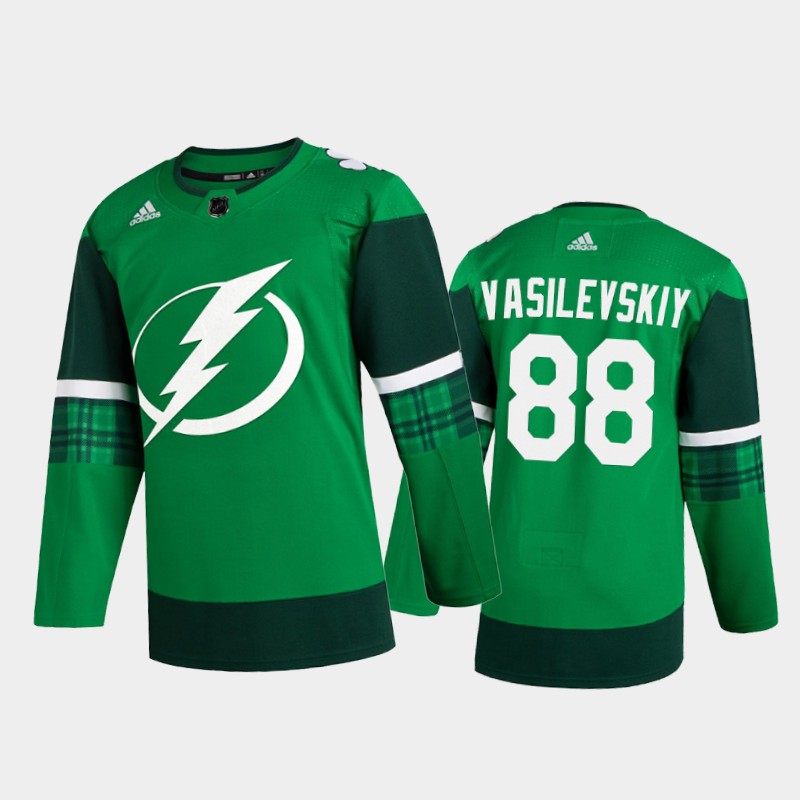 Tampa Bay Lightning Andrei Vasilevskiy #88 2020 St. Patrick's Day Player Jersey Green