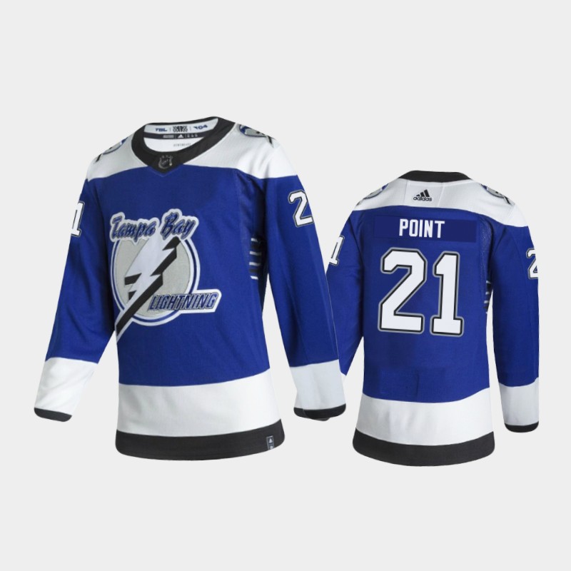 Tampa Bay Lightning Brayden Point #21 Reverse Retro 2020-21 Blue Jersey
