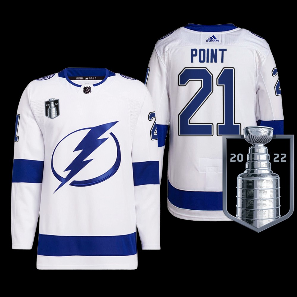 Tampa Bay Lightning Brayden Point 2022 Eastern Conference Champs Jersey White Primegreen Uniform