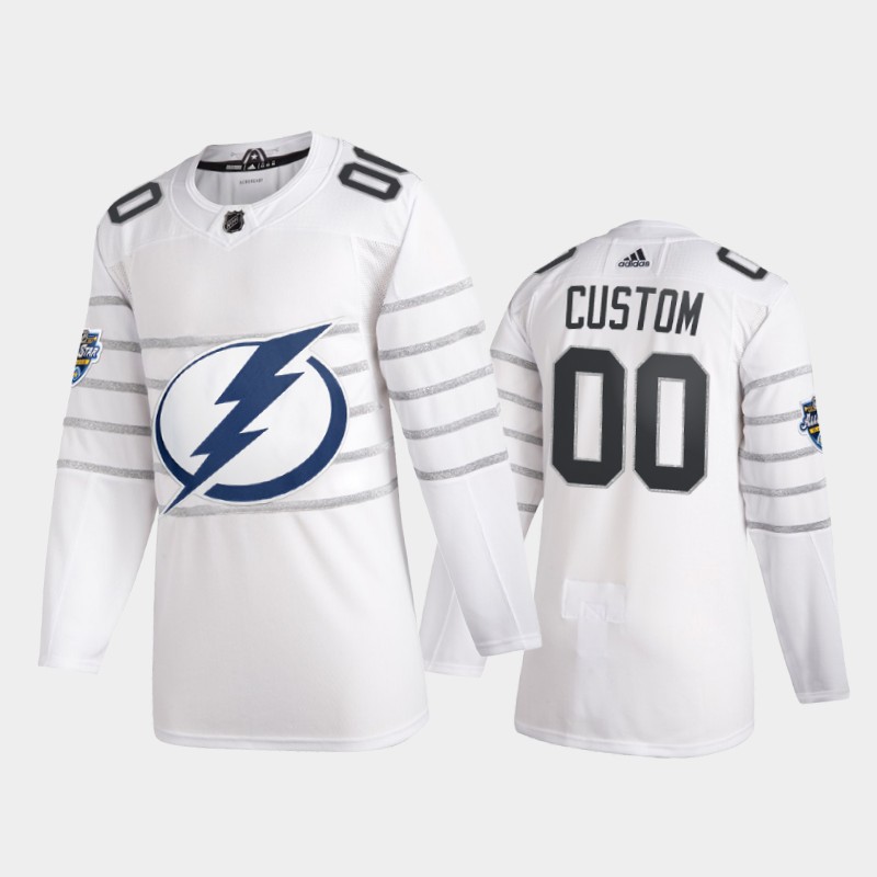 Tampa Bay Lightning Custom #00 2020 NHL All-Star Game White Jersey
