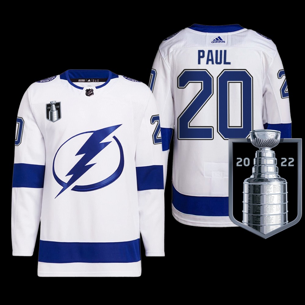 Tampa Bay Lightning Nicholas Paul 2022 Eastern Conference Champs Jersey White Primegreen Uniform