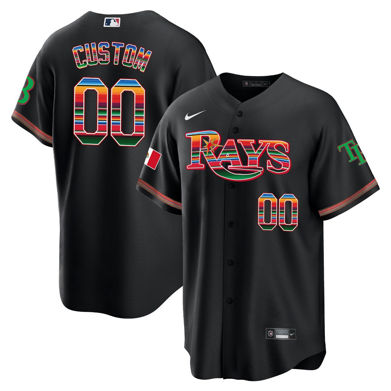 Tampa Bay Rays Hispanic Heritage Night Black Jersey - All Stitched