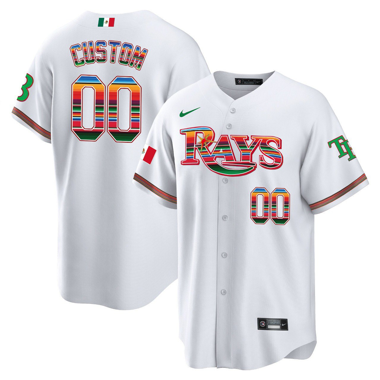 Tampa Bay Rays Hispanic Heritage Night White Jersey - All Stitched