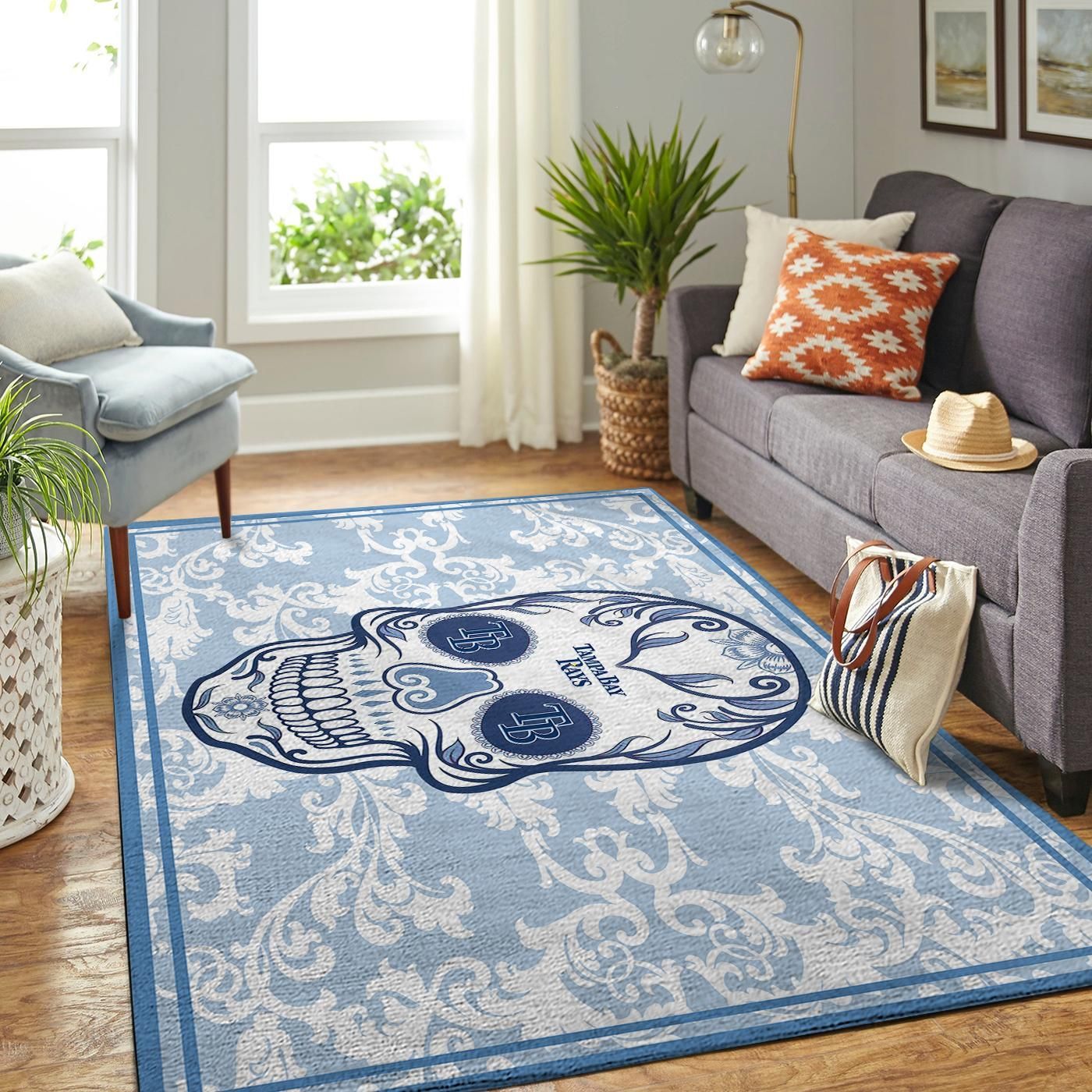 Tampa Bay Rays Living Room Area Rectangle Rug