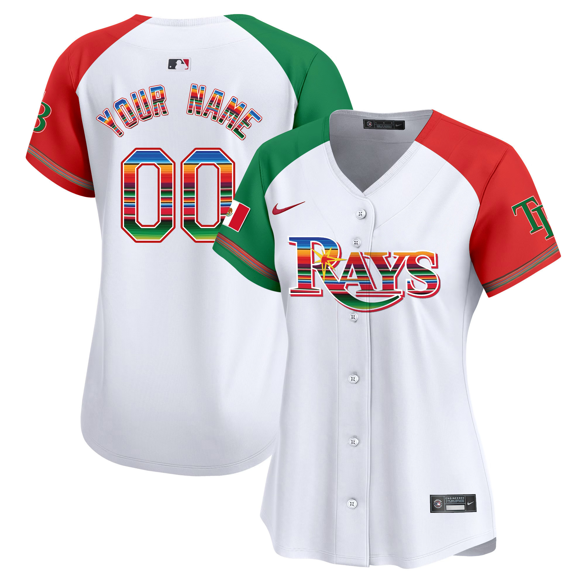 Tampa Bay Rays Mexico Vapor Premier Limited Custom Alternate Jersey - All Stitched