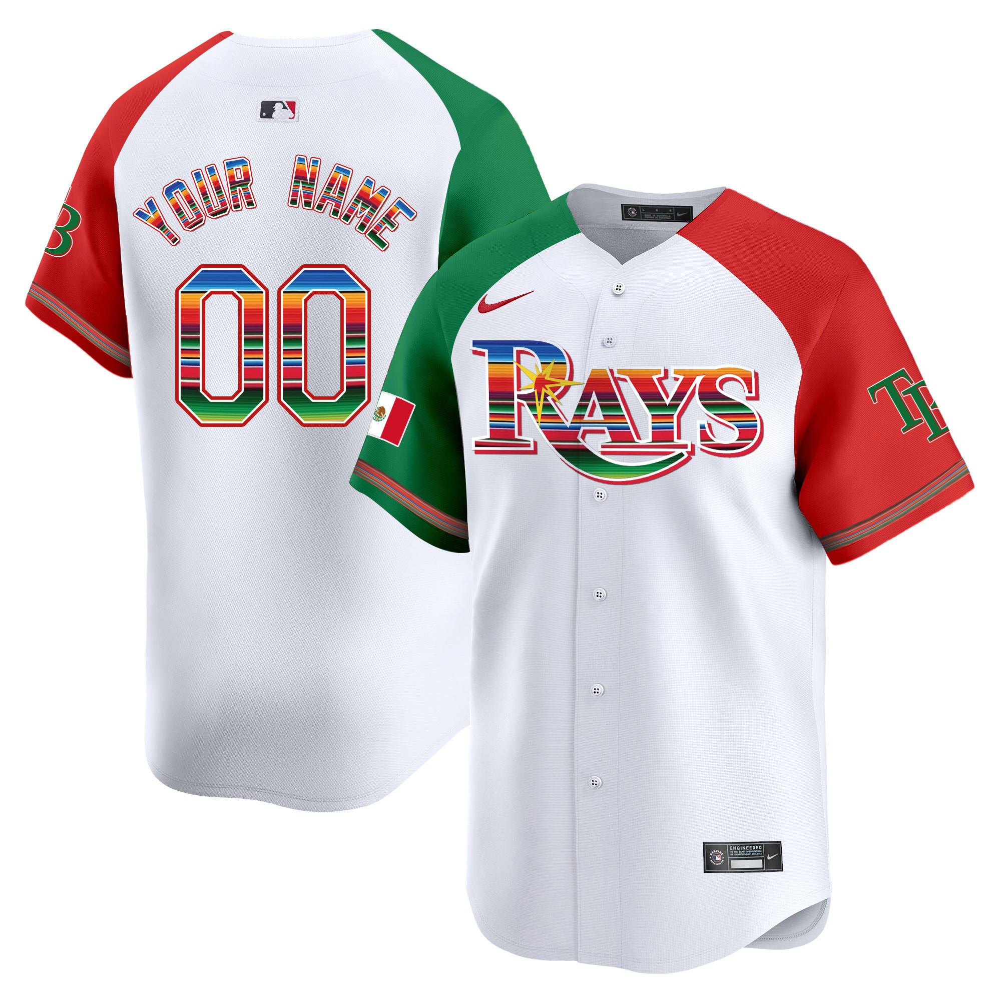 Tampa Bay Rays Mexico Vapor Premier Limited Custom Alternate Jersey - All Stitched