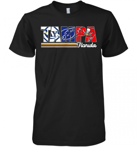 Tampa Tampa Bay Rays Tampa Bay Lightning Tampa Bay Buccaneers Florida Vintage Premium T-Shirt