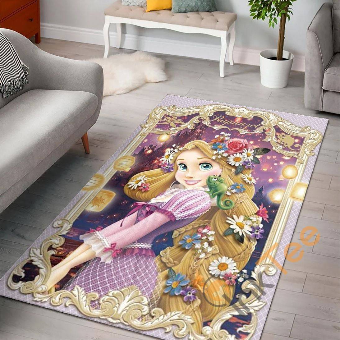 Tangled Disney Princess Characters Lover Movies Gift For Lovers Rectangle Rug