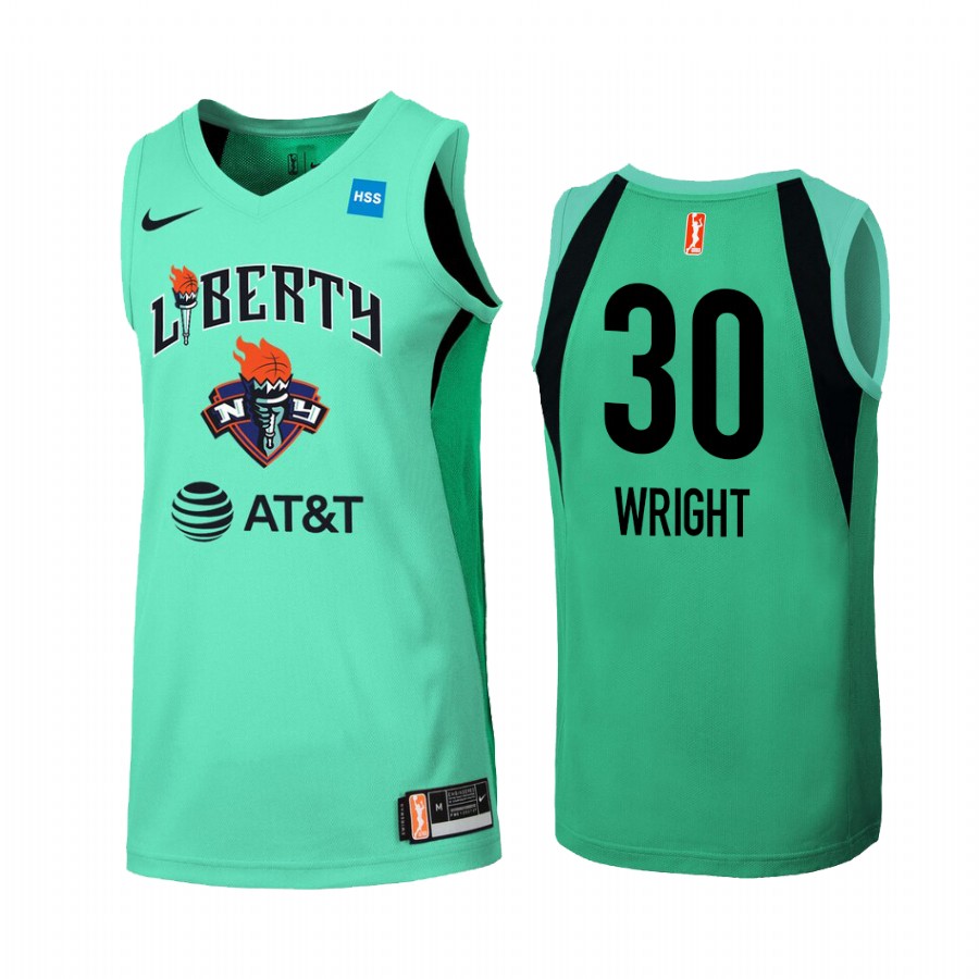 Tanisha Wright New York Liberty WNBA Primary Women's Mint Green Jersey