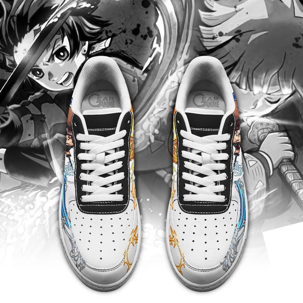 Tanjiro & Zenitsu Air Sneakers Custom Breathing Demon Slayer Anime Shoes