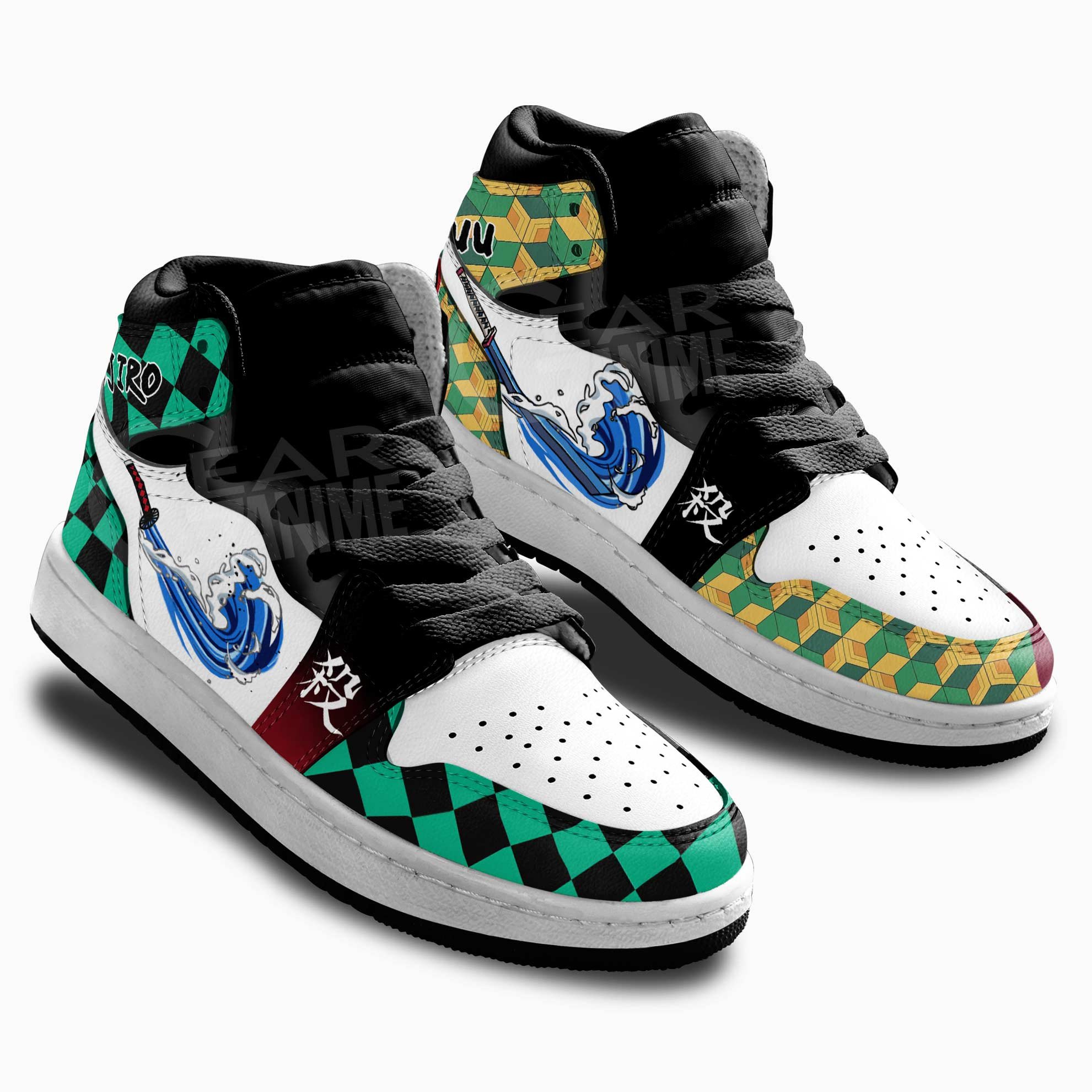 Tanjiro and Giyu Skills Kids Sneakers Demon Slayer Anime Shoes For Kids