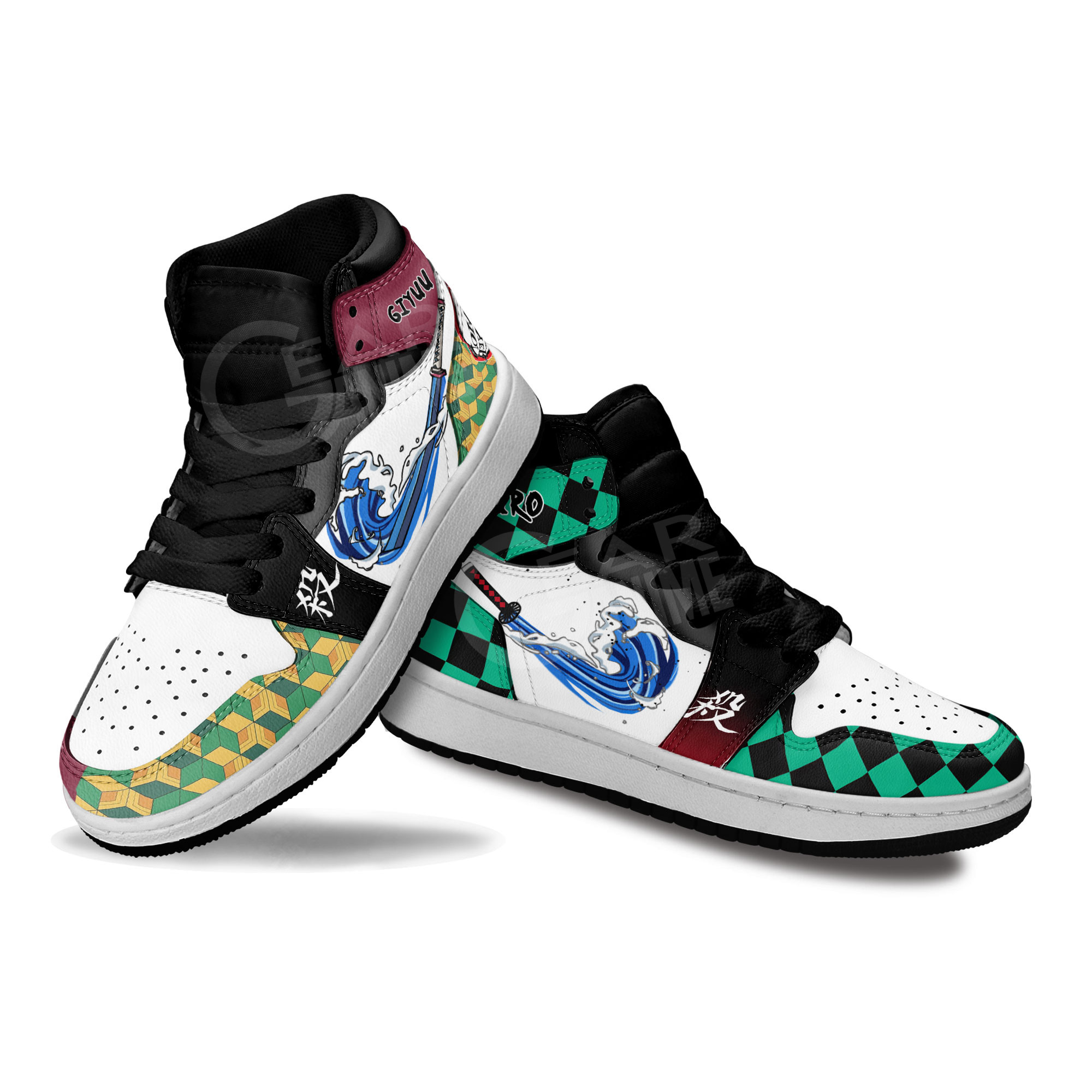 Tanjiro and Giyu Skills Kids Sneakers Demon Slayer Anime Shoes For Kids