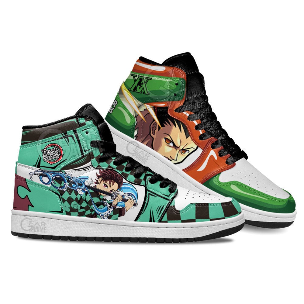 Tanjiro and Gon Freecss Anime Shoes, Air Jordan Hightop