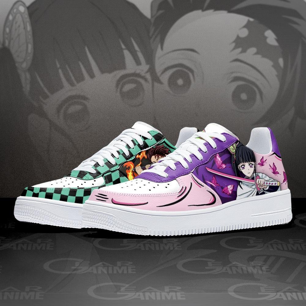 Tanjiro and Kanao Air Sneakers Custom Anime Demon Slayer Shoes