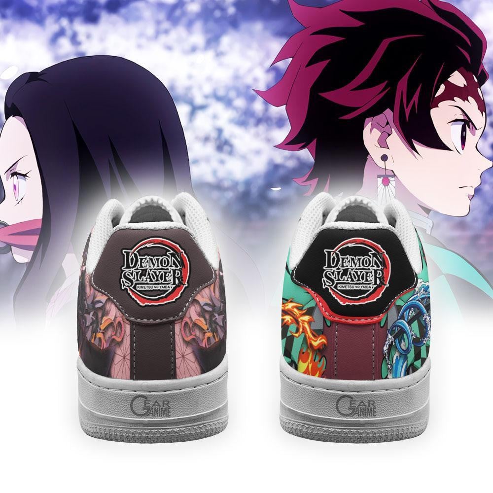 Tanjiro and Nezuko Air Sneakers Custom Anime Demon Slayer Shoes