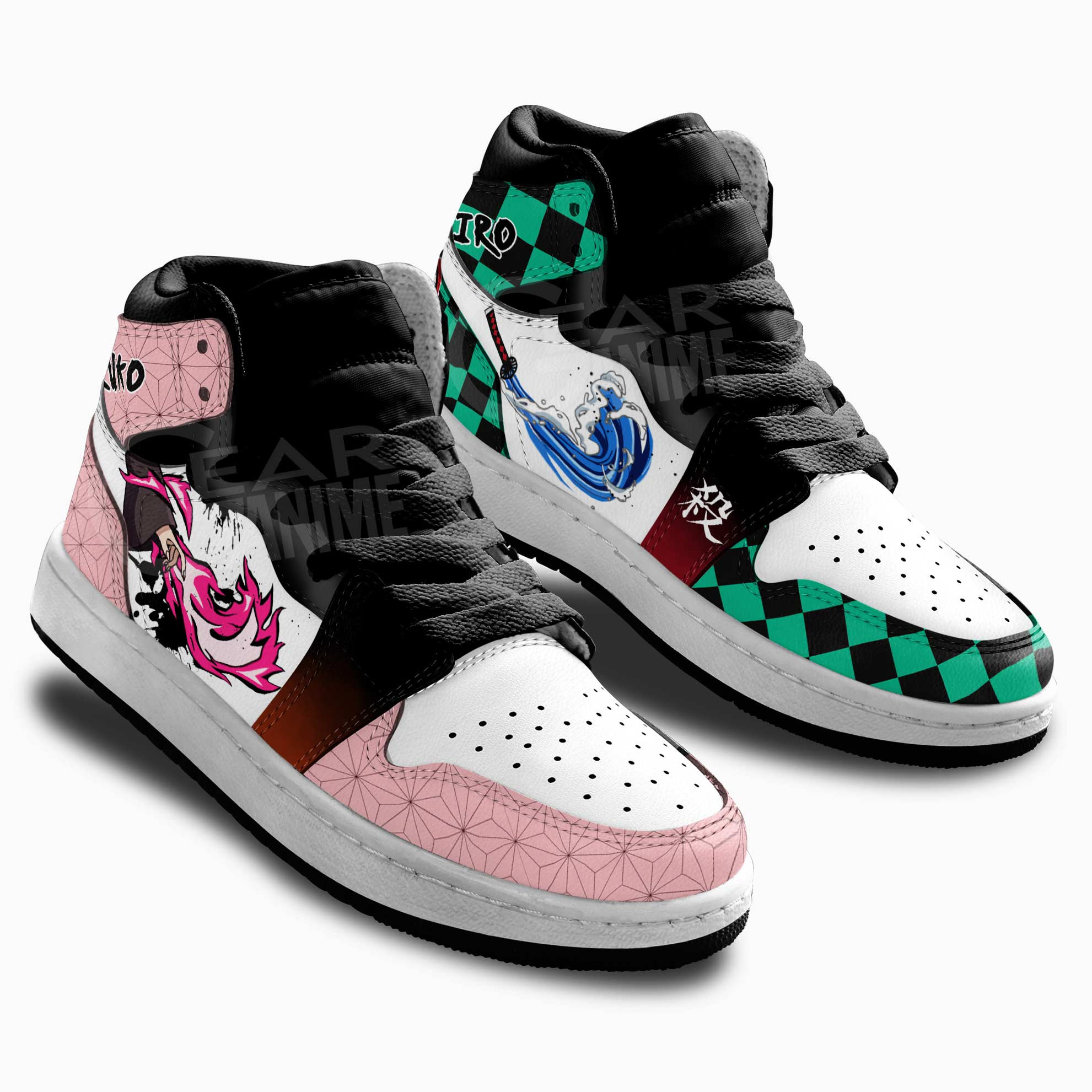 Tanjiro and Nezuko Skills Sneakers Custom Demon Slayer Shoes For Kids