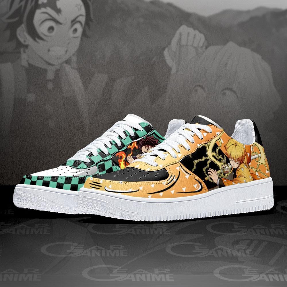 Tanjiro and Zenitsu Air Sneakers Custom Anime Demon Slayer Shoes