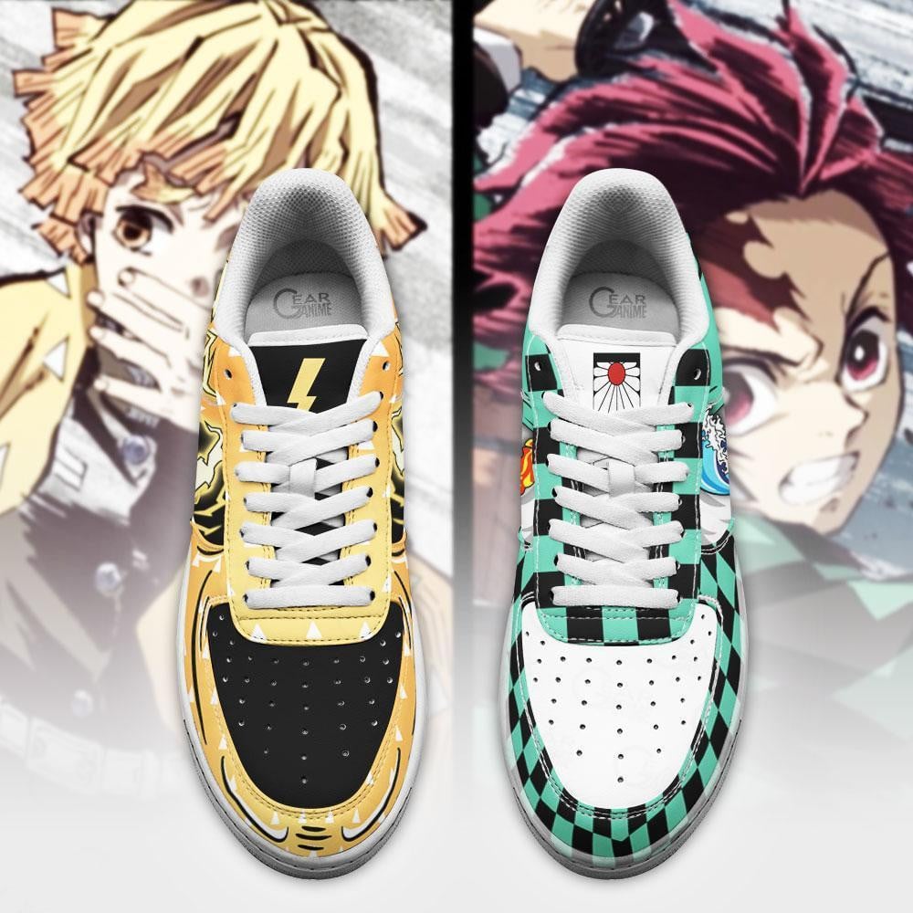 Tanjiro and Zenitsu Air Sneakers Custom Breathing Demon Slayer Anime Shoes