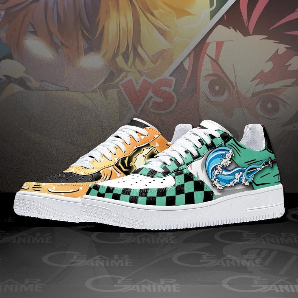 Tanjiro and Zenitsu Air Sneakers Custom Breathing Demon Slayer Anime Shoes