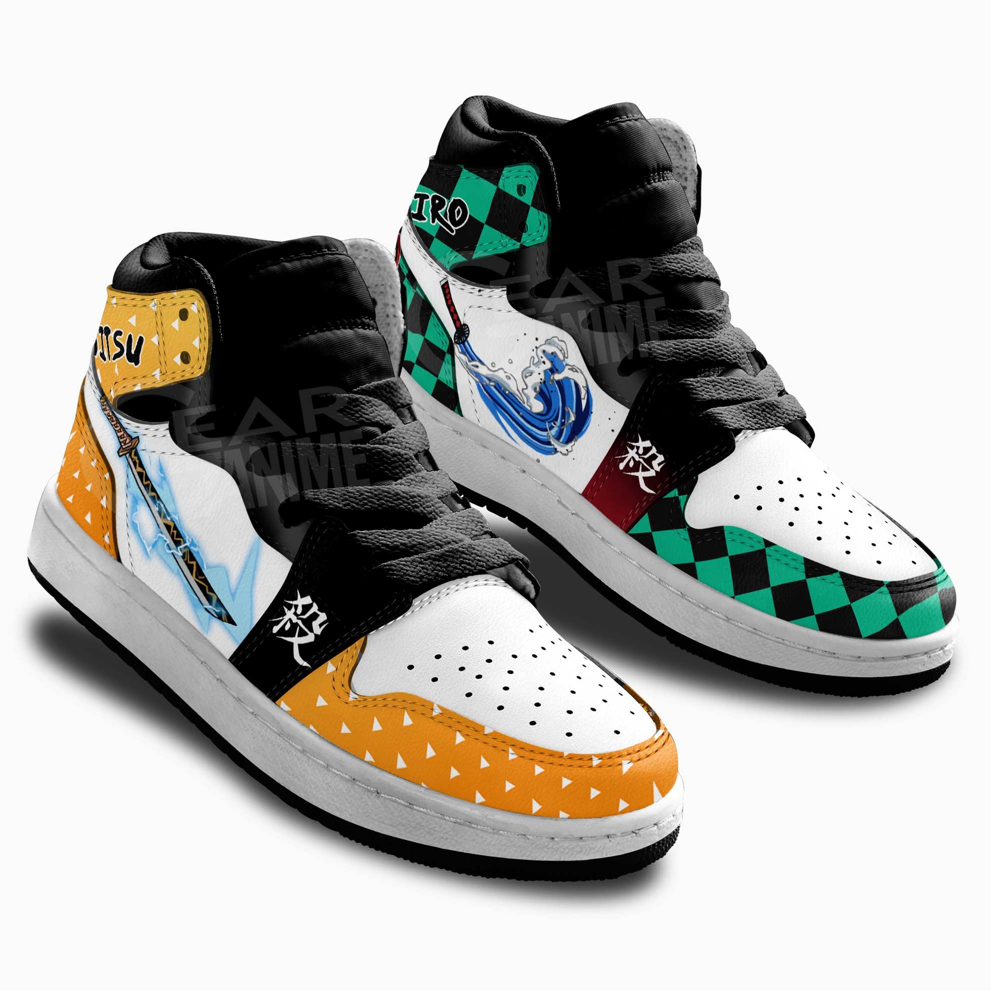 Tanjiro and Zenitsu Skills Kids Sneakers Demon Slayer Anime Shoes For Kids
