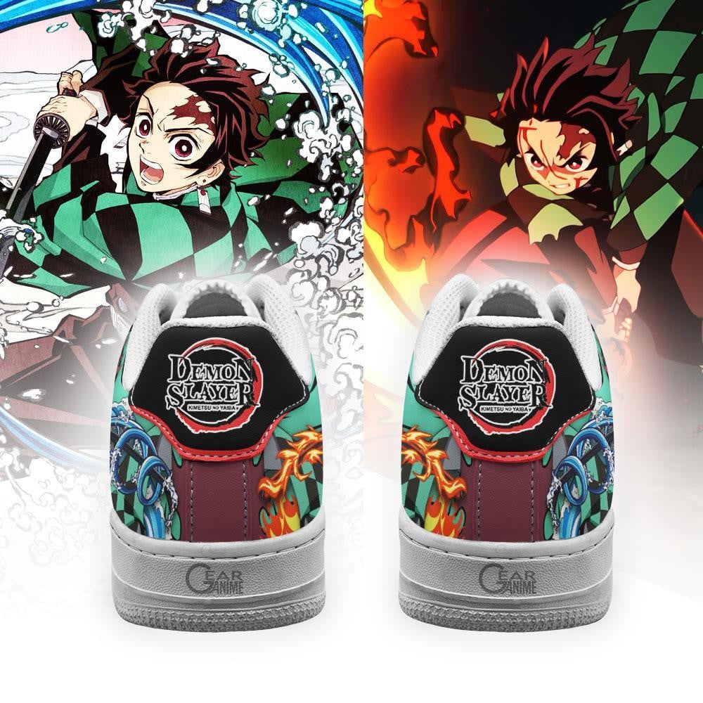 Tanjiro Breathing Air Sneakers Custom Anime Demon Slayer Shoes