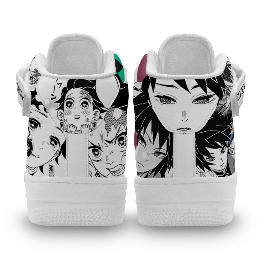 Tanjiro Giyu Sneakers Air Mid Demon Slayer Anime Shoes Mix Manga