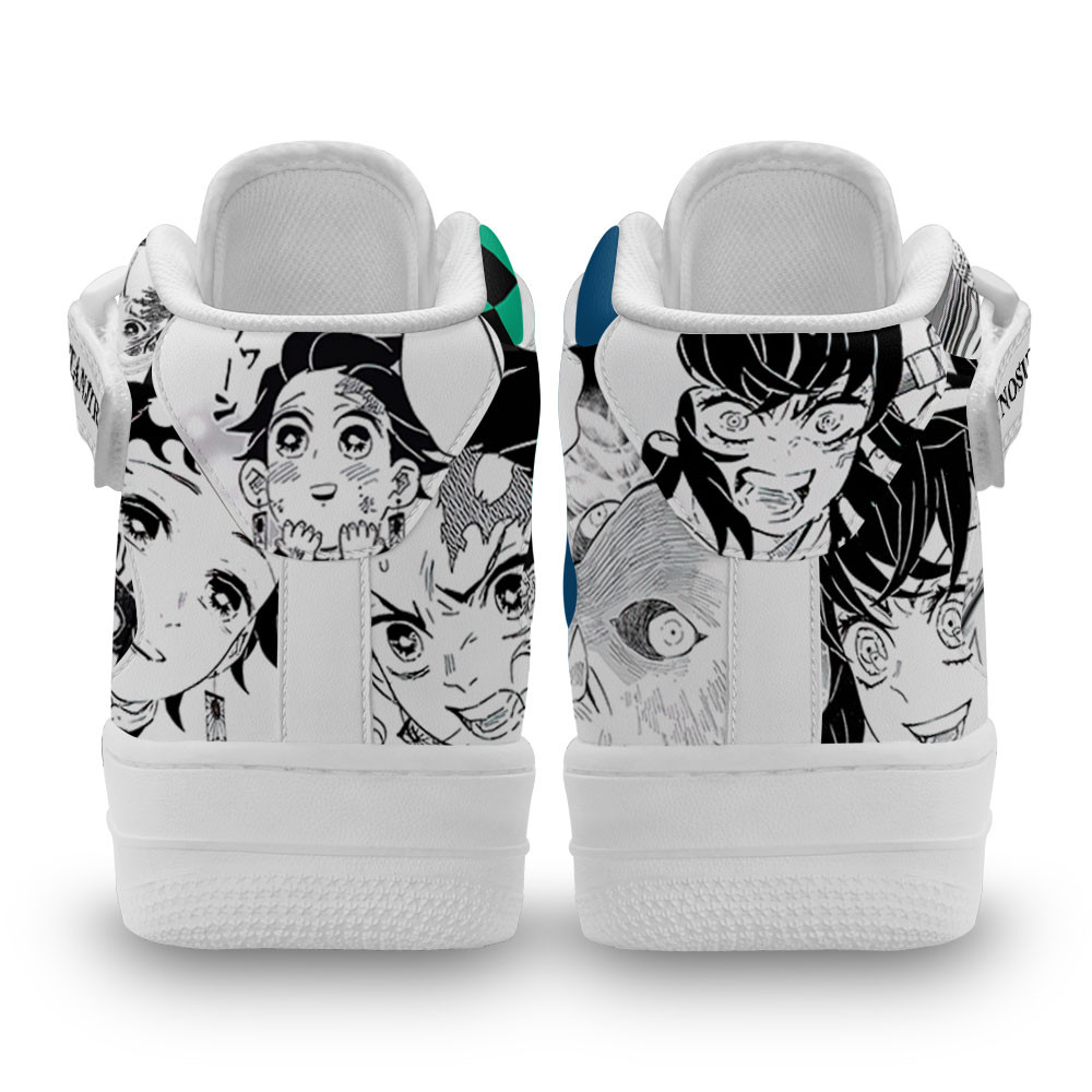 Tanjiro Inosuke Sneakers Air Mid Demon Slayer Anime Shoes Mix Manga
