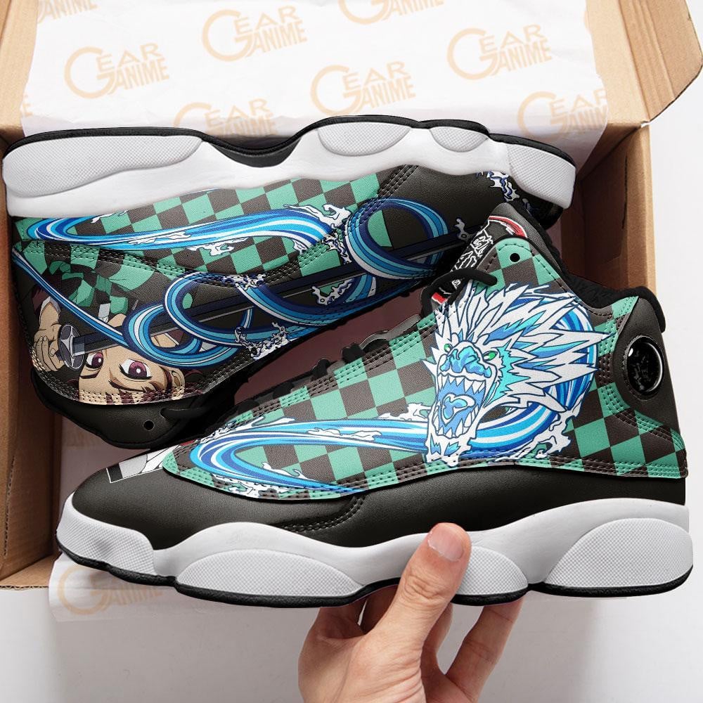 Tanjiro JD13 Sneakers Custom Water Breathing Anime Demon Slayer Shoes