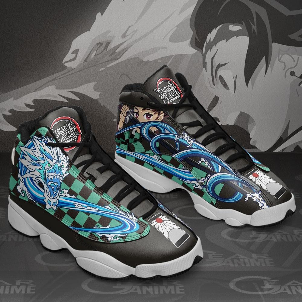 Tanjiro JD13 Sneakers Custom Water Breathing Anime Demon Slayer Shoes