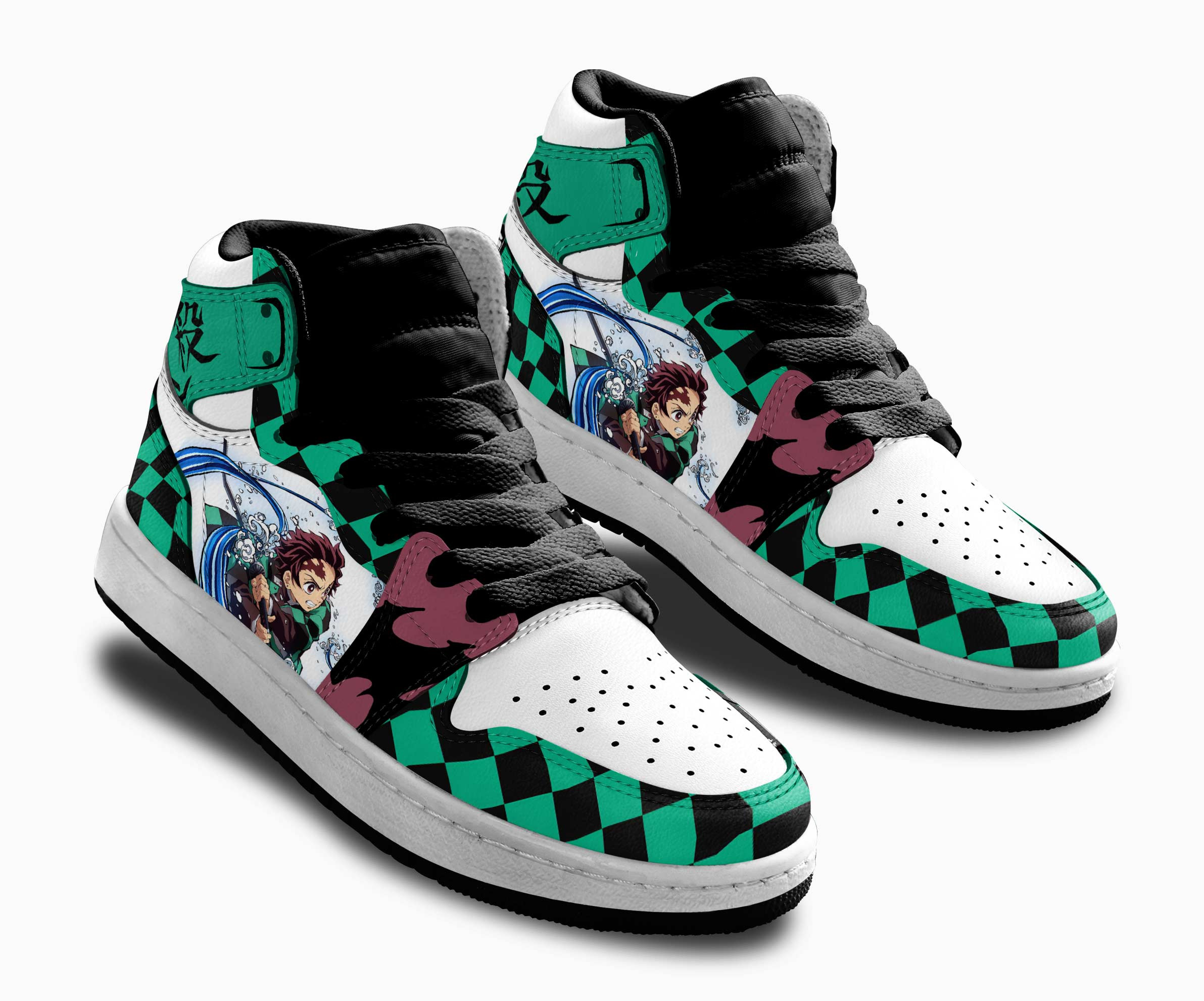 Tanjiro Kamado Kids Sneakers Custom Anime Demon Slayer Shoes For Kids