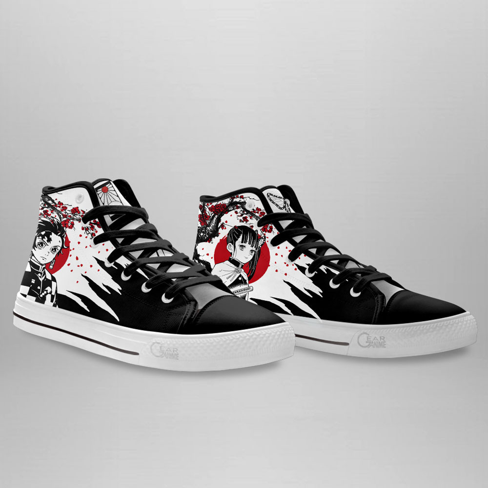 Tanjiro Kanao High Top Shoes Custom Demon Slayer Sneakers Japan Style